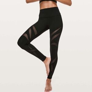 Lululemon Wunder Under High-Rise Tight *Mesh 28" in Black